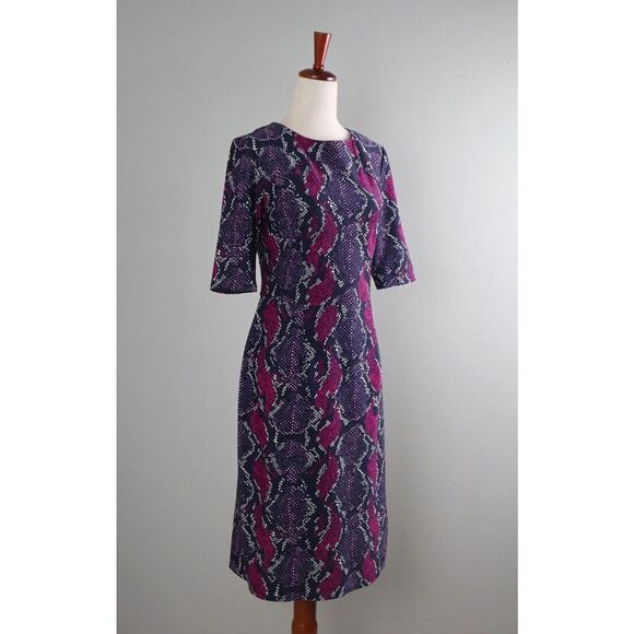 JUDE CONNALLY $228 Smooth Stretch Snake Python Sheath Dress Size Medium - Picture 2 of 6